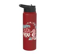 Happy to Sea Your Face Teacher Back to School Ocean Stainless Steel Insulated Water Bottle