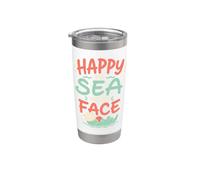 Happy to Sea Your Face Teacher Back to School Ocean Vaso térmico de acero inoxidable de doble pared
