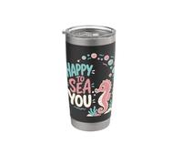 Happy to Sea Your Face Teacher Back to School Ocean Vaso térmico de acero inoxidable de doble pared