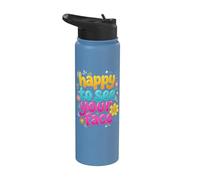 Happy to See Your Face Back to School Stainless Steel Insulated Water Bottle