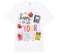 Happy To See Your Face Back To School Teacher First Day Comfort Colors Adult Heavyweight T-Shirt