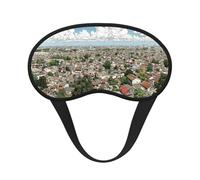 Happy Town - Antifaz opaca para dormir, suave, transpirable, para viajes, yoga, meditación, camping, uso
