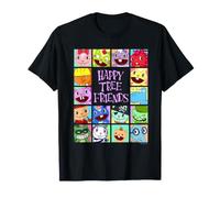 Happy Tree Friends Colorful Character Grid Retro Cartoon Camiseta