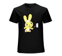 Happy Tree Friends Happy Tree Friends Cuddles Cartoon Print Cotton Short-Sleeve Short Sleeve T-Shirt Black, Negro , XXL