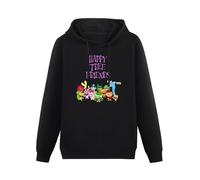 Happy Tree Friends Logo Long Sleeve Mens Hoody with Pocket Sweatershirt, Hoodie Size XXL