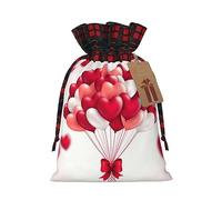 Happy Valentine'S Day 1 bolsa con cordón, 4.7 x 6.9 pulgadas, para regalos, viajes y uso diario con etiquetas de regalo de papel kraft