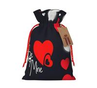 Happy Valentine'S Day - 1 bolsa de regalo de Navidad con cordón de 8.3 x 11.8 pulgadas, para regalar en fiestas de vacaciones