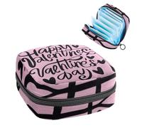 Happy Valentine's Day-260 First Period Kit para niñas, bolsa menstrual de tampón, soporte para almohadilla de lactancia con cremallera, organizador de servilleteros sanitarios