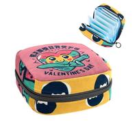 Happy Valentine's Day-293 First Period Kit para niñas, bolsa menstrual de tampón, soporte para almohadilla de lactancia con cremallera, organizador de servilletas sanitarias