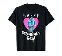 Happy Valentine's Day Jacinto Guacamayo Parrot Parrot Camiseta gráfica económica, Hombre, Negro, L
