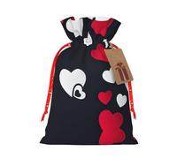 Happy Valentine'S Day2 - Práctica bolsa de Navidad con cordón, 4.7 x 6.9 pulgadas para Navidad, Halloween