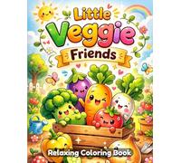 Happy Veggie Life Coloring Book for Kids and Adults: Cute Vegetable Characters, Healthy Food Fun, Smiling Veggies, Simple Line Art, Fun and Relaxing Coloring Pages