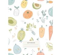 Happy Veggie Notebook: Brighten your day with this Happy Veggie-Themed Notebook, featuring adorable smiling vegetables like carrots and avocados