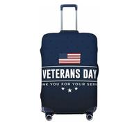 Happy Veterans Day Fundas de equipaje de viaje - Fundas protectoras elásticas para maletas de 18 a 32 pulgadas, Negro -, X-large