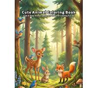 Happy Wild Animals Coloring Book For Kids: Happy Wild Animals Coloring Book For Kids Age 1 to 10 - Fun & Educational Forest Animal Designs