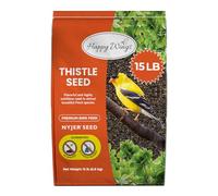 Happy Wings- Semillas de Cardo Nyjer para Aves Silvestres, 15 Libras, Semillas para pájaros Premium Que no Crecen y atraen pinzones, jilgueros, etc.