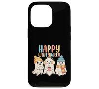Happy Winterween Cute Ghosts Invierno Halloween Navidad Carcasa para iPhone 13 Pro