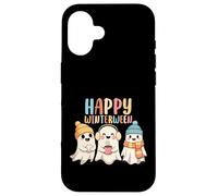 Happy Winterween Cute Ghosts Invierno Halloween Navidad Carcasa para iPhone 16