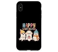 Happy Winterween Cute Ghosts Invierno Halloween Navidad Carcasa para iPhone XS MAX