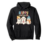 Happy Winterween Cute Ghosts Invierno Halloween Navidad Sudadera con Capucha