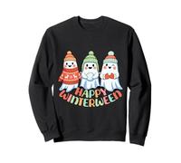 Happy Winterween Cute Ghosts Navidad Invierno Halloween Sudadera