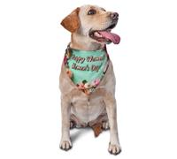 Happy Women'S Day Flowers Have Pink Coral and White Flowers Printed Graphic Pet Triangle Scarf for Dogs & Cats - Bandana ajustable para mascotas y sesiones de fotos