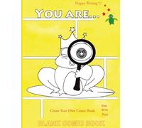 Happy Writing Blank Comic Book: AniToony Cartoon Collection - Froggy Magnifying Glass