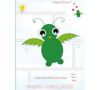 Happy Writing Blank Comic Book: AniToony Cartoon Collection - Myoppy Flying