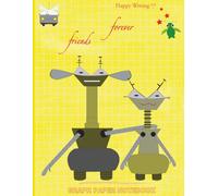 Happy Writing Graph Notebook: AniToony Cartoon Collection - AmT & ToD Friends Forever