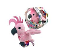 HAPPY YAPPERS Cacatúa - Pajarito Interactivo Que Canta, Mueve Las Alas y Repite lo Que Dices, Incluye Brazalete y Cable de Carga, Modelo Cacatúa de 6 Diferentes Disponibles, Famosa (HPA00500)