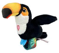 Happy Yappers Pájaro de Peluche Interactivo, Modo de Interfaz, música y Sonidos Chirping, Modo de suspensión, Recargable, Ideal para niños a Partir de 18 Meses, Incluye Cable de Carga USB C (Tukan)