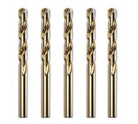 Happyaer Juego de 5 brocas helicoidales M42 HSS de 5 mm de alto cobalto para perforación de acero inoxidable, madera y metal