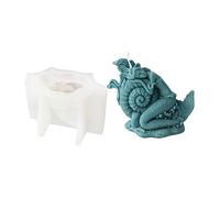 Happyaer Molde de silicona para velas de sirena, molde de silicona para hacer jabón, resina, yeso, diosa, chocolate, decoración del hogar, molde de velas
