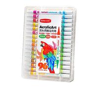 Happyaer Rotuladores de pintura acrílica, doble pincel para pintura de roca, suministros de pintura acrílica, pintura de tela, madera, 1 juego de bolígrafos de pintura acrílica (12/24/36/48 piezas)