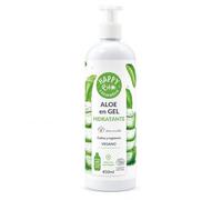 HappyBio Aloe Vera Gel Hidratante 450ml - 99% Ingredientes Naturales, Calma y Regenera, Apto para Toda la Familia y Todo Tipo de Pieles, Uso Facial y Corporal Certificado COSMOS Organic