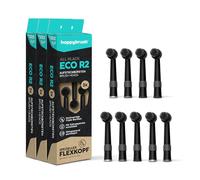 happybrush® AllBlack - Cabezales para cepillos de dientes eléctricos giratorios - Compatible con R2, así como modelos de otros fabricantes - AllBlack - 3 unidades