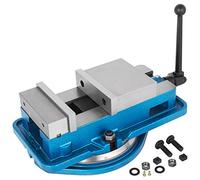 Happybuy Máquina Perforación Abrazadera Banco Sujeción Ajustable, Prensa de Sujeción de Mesa de Precisión, Herramienta de Banco de Sujeción de Alta Precisión Ajustable (5" (Giratorio))