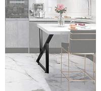 Happybuy - Patas de mesa de metal, 2 patas de mesa de comedor, patas de mesa de café, patas de acero resistente, forma de Z,