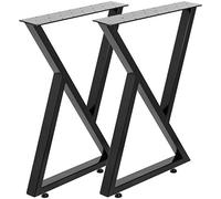 Happybuy Patas de Mesa de Metal 28 x 24 Pulgadas, Acero 2 Patas de Mesa con Capacidad de Carga 1763 Libras, para Mesa Auxiliar, Mueble de televisión