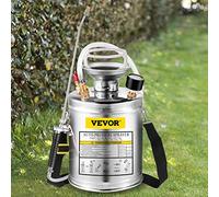 Happybuy Pulverizador a Presión de Alto Rendimiento Pulverizador a Presión con Bomba Pulverizador de Jardín Pulverizador de Acero Inoxidable Pulverizador de Bomba Manual (4 L)
