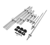 Happybuy Riel Lineal SBR20 + 3 Husillos de Bolas RM1605-350/650/1,050mm + BK/BF 12 Kit, Carril Guía Lineal en Miniatura para Fresadora/Amoladora CNC e Impresión de Máquinas Industriales