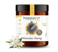 Happycor Miel de Manuka para perros y mascotas | 250+ MGO testado en laboratorio | Origen Nueva Zelanda | Para piel, almohadillas y pelaje o para mezclar con el alimento | 100% pura y monofloral