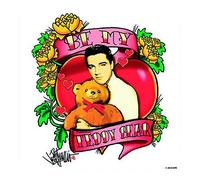 HappyFans - Posavasos, diseño de Elvis Presley con Oso de Peluche y Texto en inglés Be My Teddy Bear