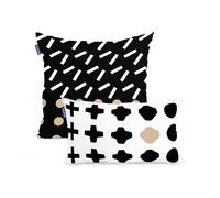 happyfriday Blush Sand Funda de cojín 50x50 + 50x30 cm Multi, 50x50 + 50x30 cm, 100% Algodón, Calidad de 150 Hilos