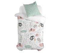 HappyFriday Juego de Funda nórdica Moshi Moshi Best Buddies Multicolor Cama de 80 2 Piezas
