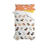HappyFriday Juego de Funda nórdica Mr Fox Dogs Multicolor Cama de 80/90 2 Piezas