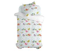 HappyFriday Juego de Funda nórdica Mr Fox Little Birds Multicolor Cama de 80 2 Piezas