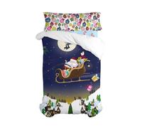 HappyFriday Juego de Funda nórdica Xmas Multicolor Cama de 80/90 2 Piezas