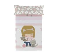 HappyFriday Juego de Sábanas Happynois Kitty Multicolor Cama de 105 2 Piezas