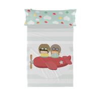 HappyFriday Juego de Sábanas Happynois Learning To Fly Multicolor Cama de 80/90 2 Piezas